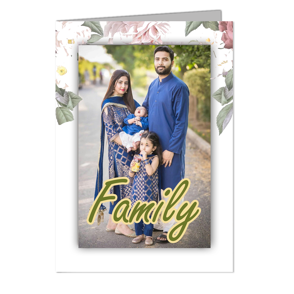 My Lovely Family- Customized Greeting Card - Add Your Own Photo