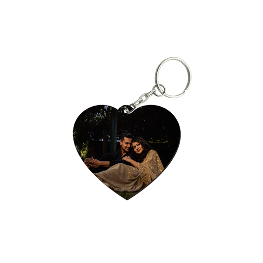 Personalized Heart Keychain: Add Your Own Photo