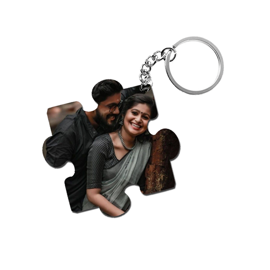 Personalized Puzzle  Keychain: Add Your Own Photo
