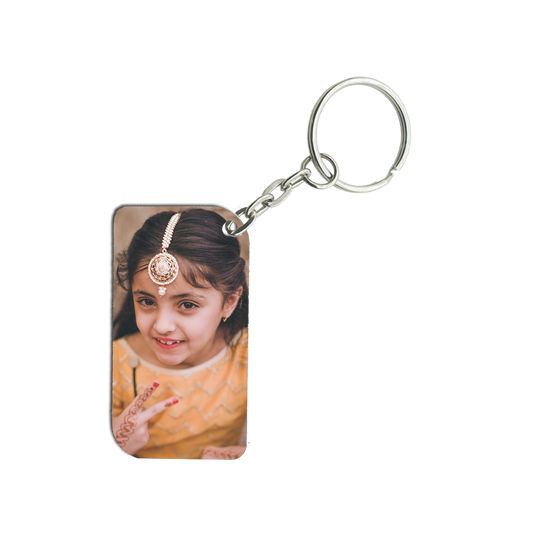 Personalized Ractanguler Keychain: Add Your Own Photo