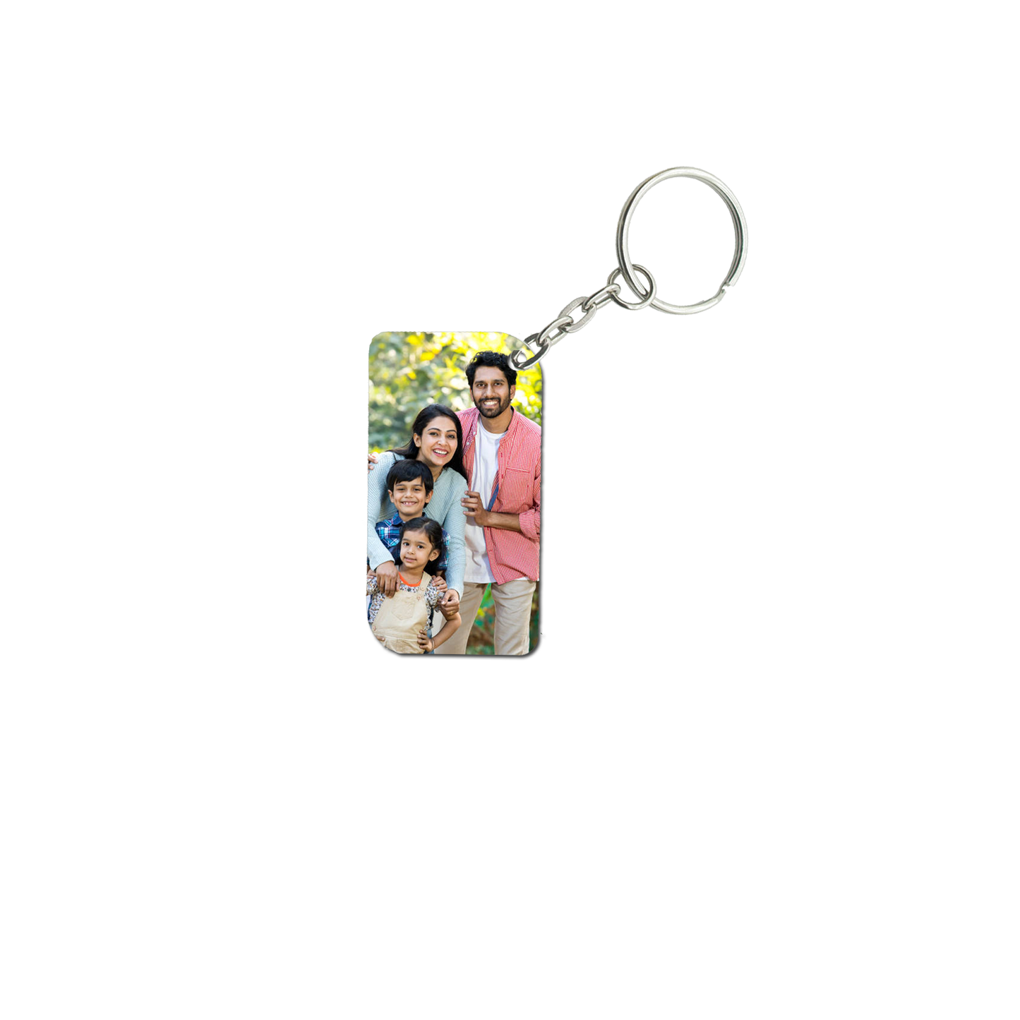 Personalized Ractanguler Keychain: Add Your Own Photo