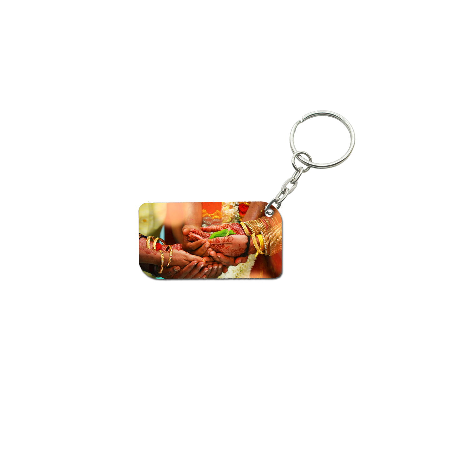 Personalized Ractanguler Keychain: Add Your Own Photo