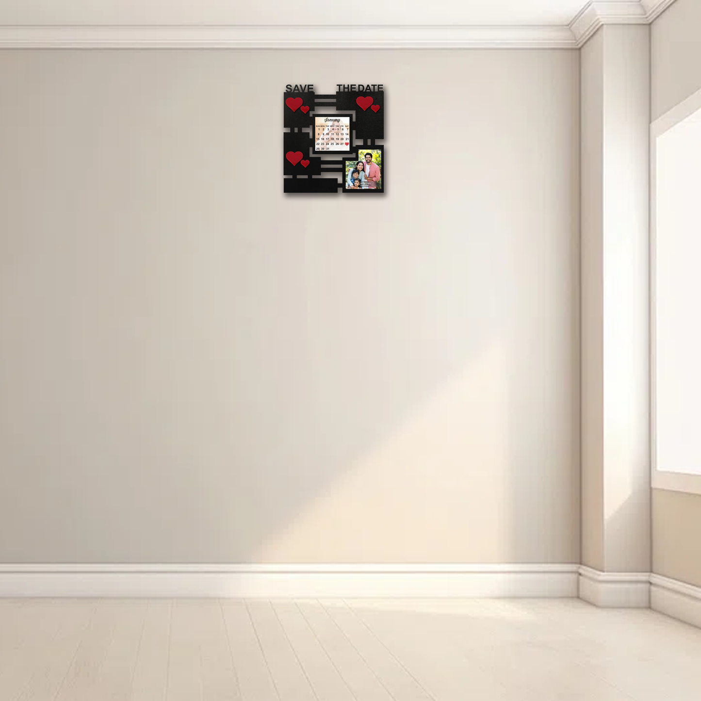 ShopTwiz Save The Date Collage Photo Frame with 1 photo and 1 calendar ( Customizable )