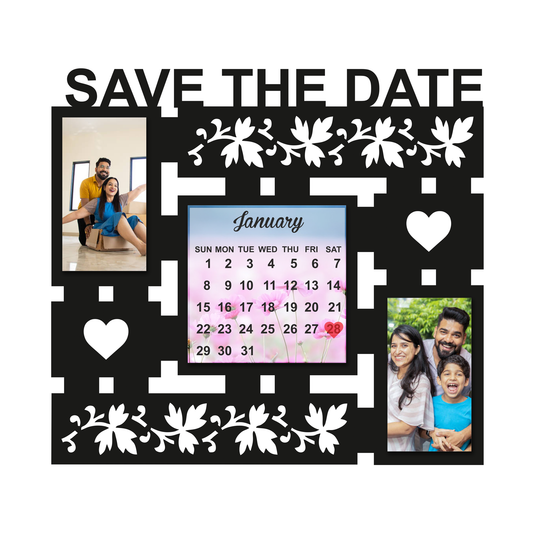 ShopTwiz Save the Date Collage Photo Frame with 2 photos and Calendar ( Customizable )