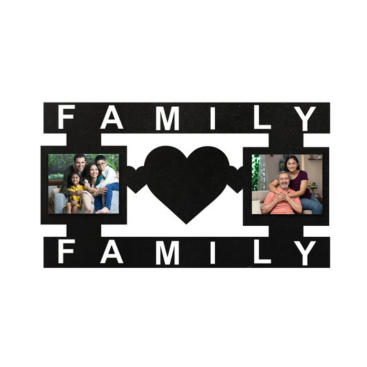 ShopTwiz  Family  Group  Collage Photo Frame with 2  photos ( Customizable )