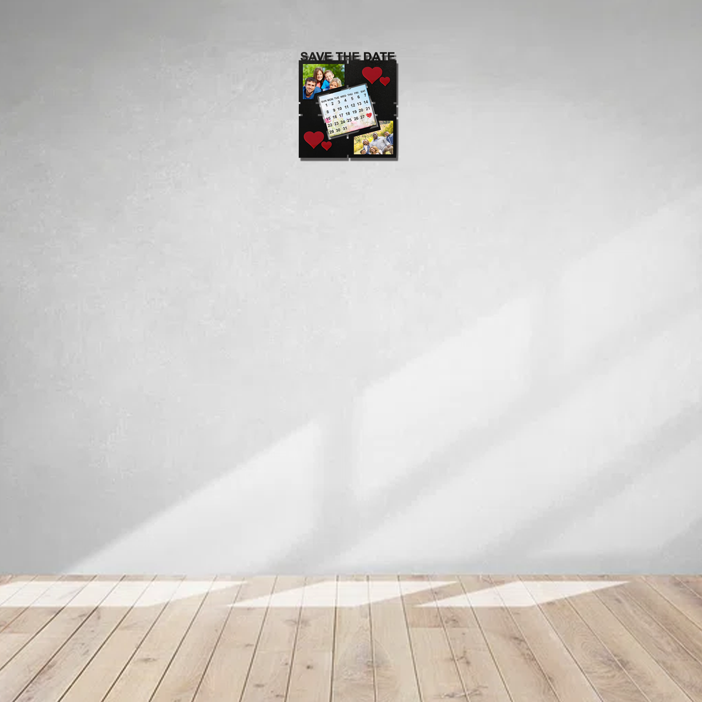 ShopTwiz Save The Date Collage Photo Frame with 2 photo and 1 Calender ( Customizable )