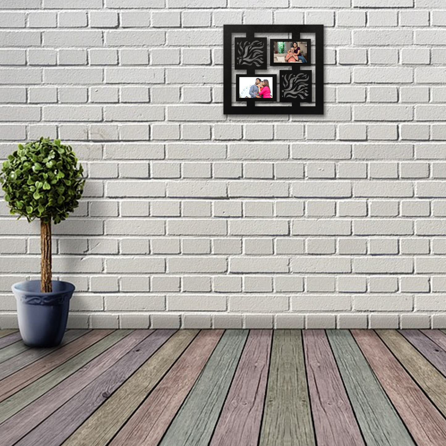 ShopTwiz Square Good Looking  Collage Photo Frame with 2 photos ( Customizable )