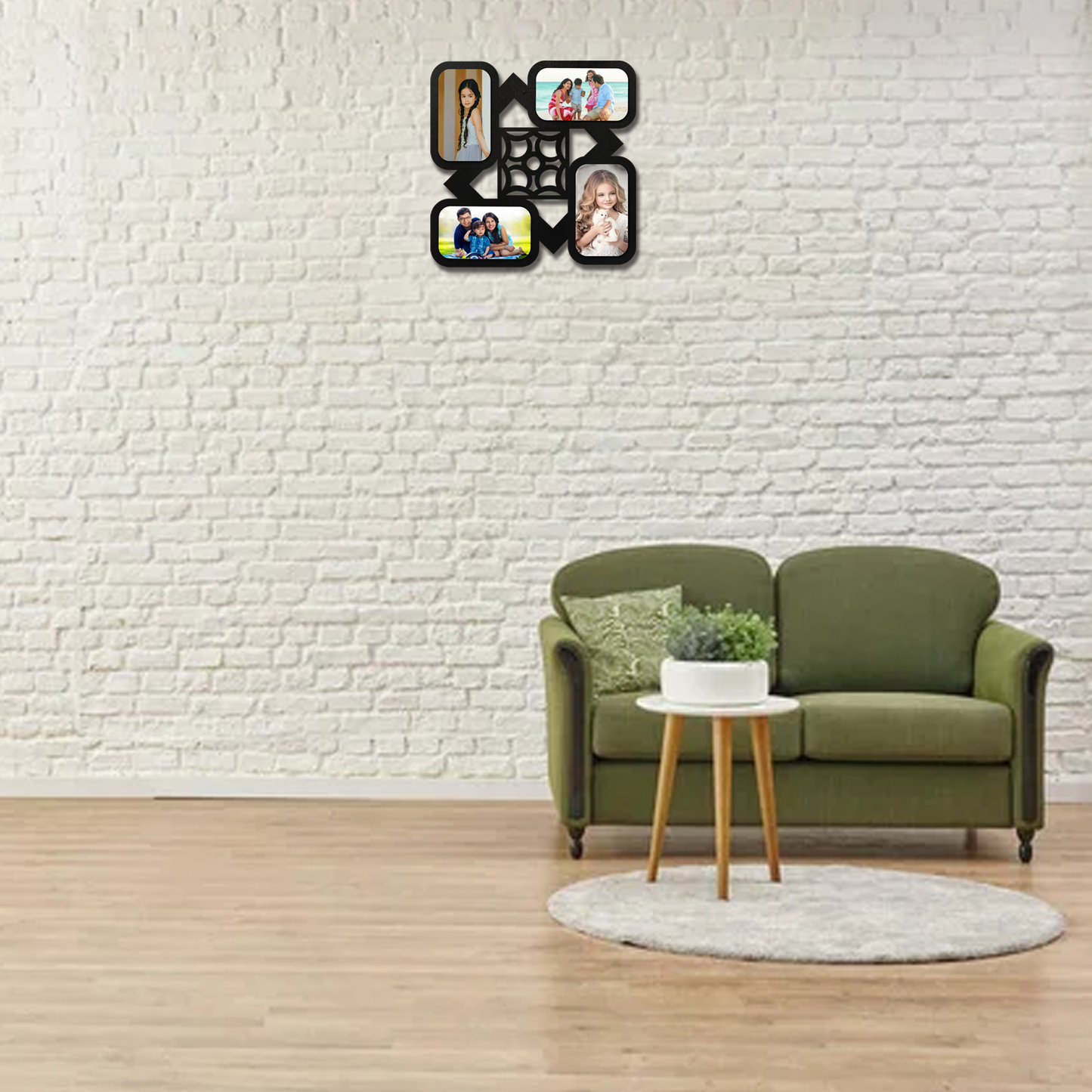 ShopTwiz Square Lovely  Collage Photo Frame with 4 photos ( Customizable )