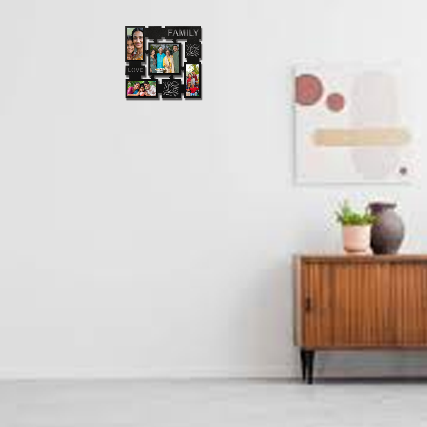 ShopTwiz Square Best Family Collage Photo Frame with 4 photos ( Customizable )