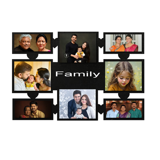 ShopTwiz Family Elegant Collage Photo Frame with 8 photos ( Customizable )