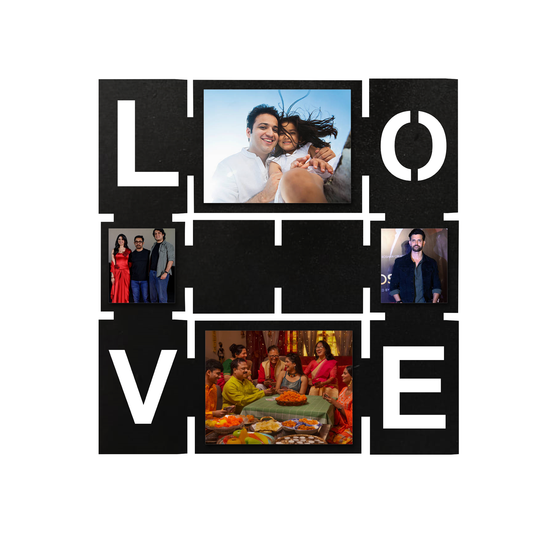 ShopTwiz Square  Charming Collage Photo Frame with 4 photo ( Customizable )