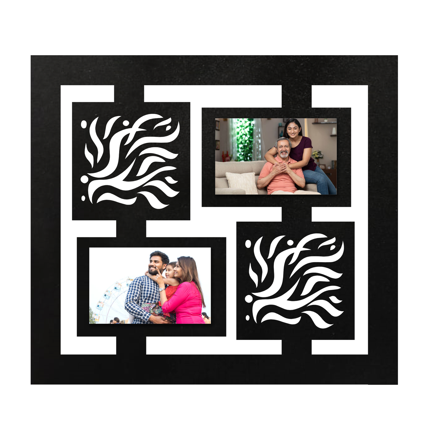 ShopTwiz Square Good Looking  Collage Photo Frame with 2 photos ( Customizable )