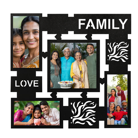 ShopTwiz Square Best Family Collage Photo Frame with 4 photos ( Customizable )