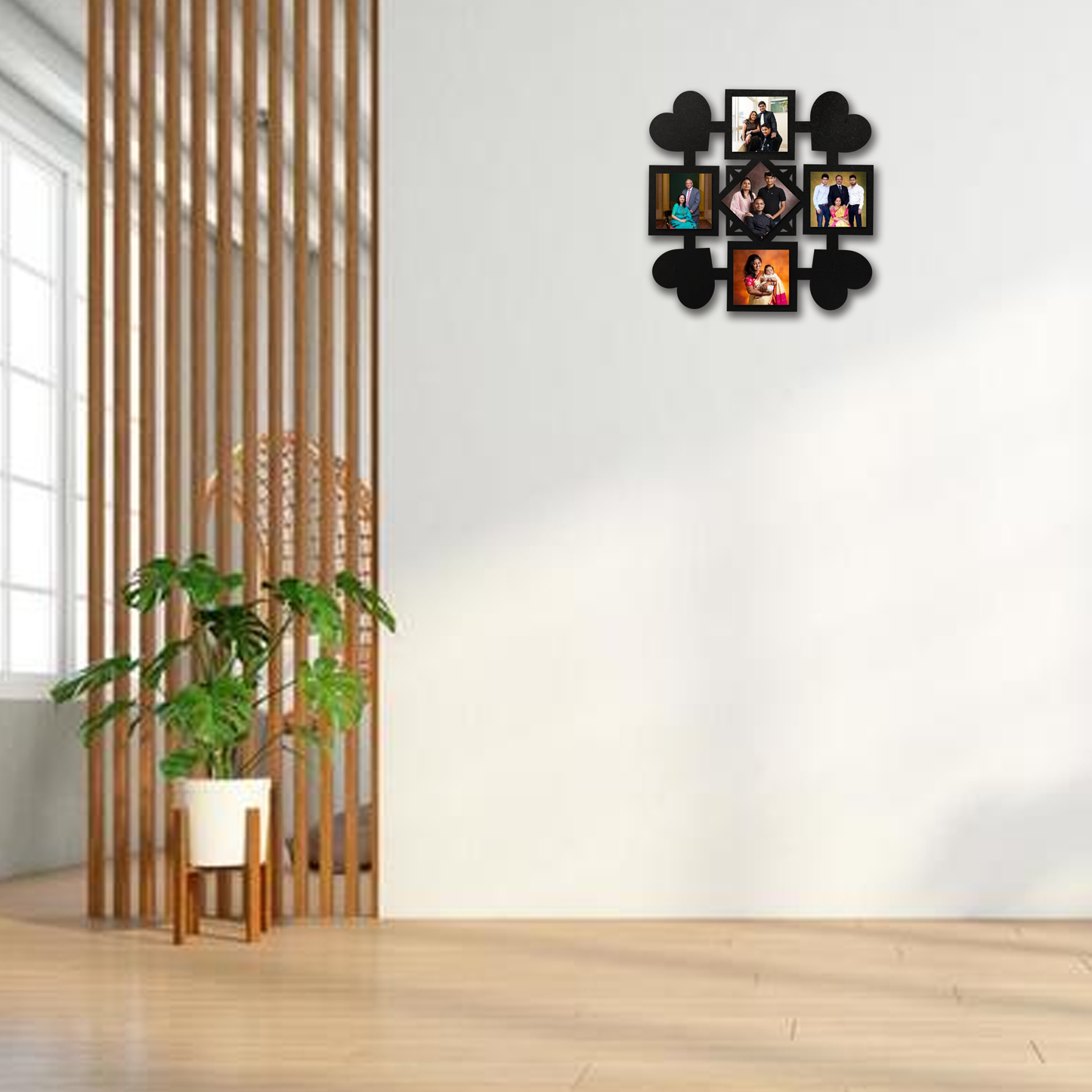 ShopTwiz Square Shape Collage Photo Frame with 5 photos ( Customizable )