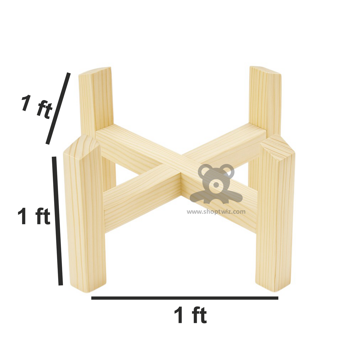 ShopTwiz Wooden Plant Stand Flower Pot Holder