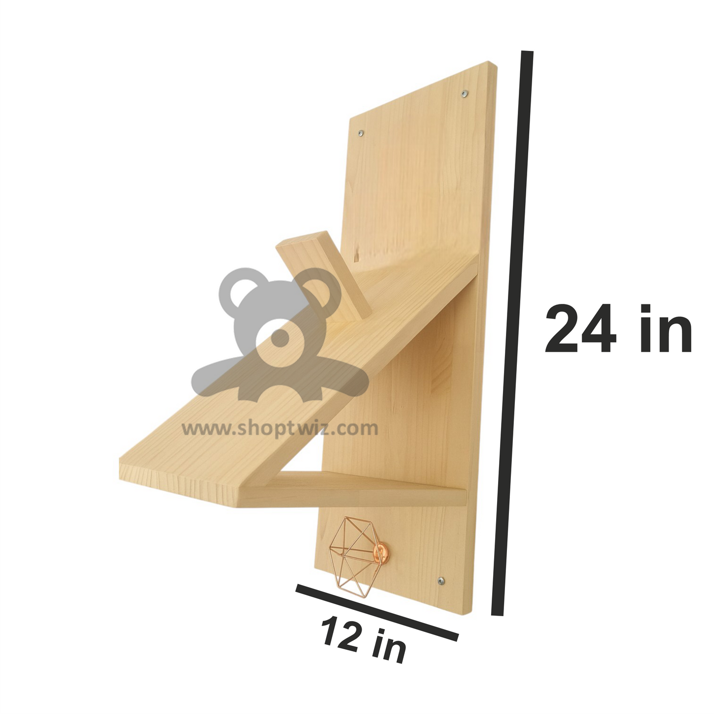 ShopTwiz Wooden Helmet Stand for Bikers