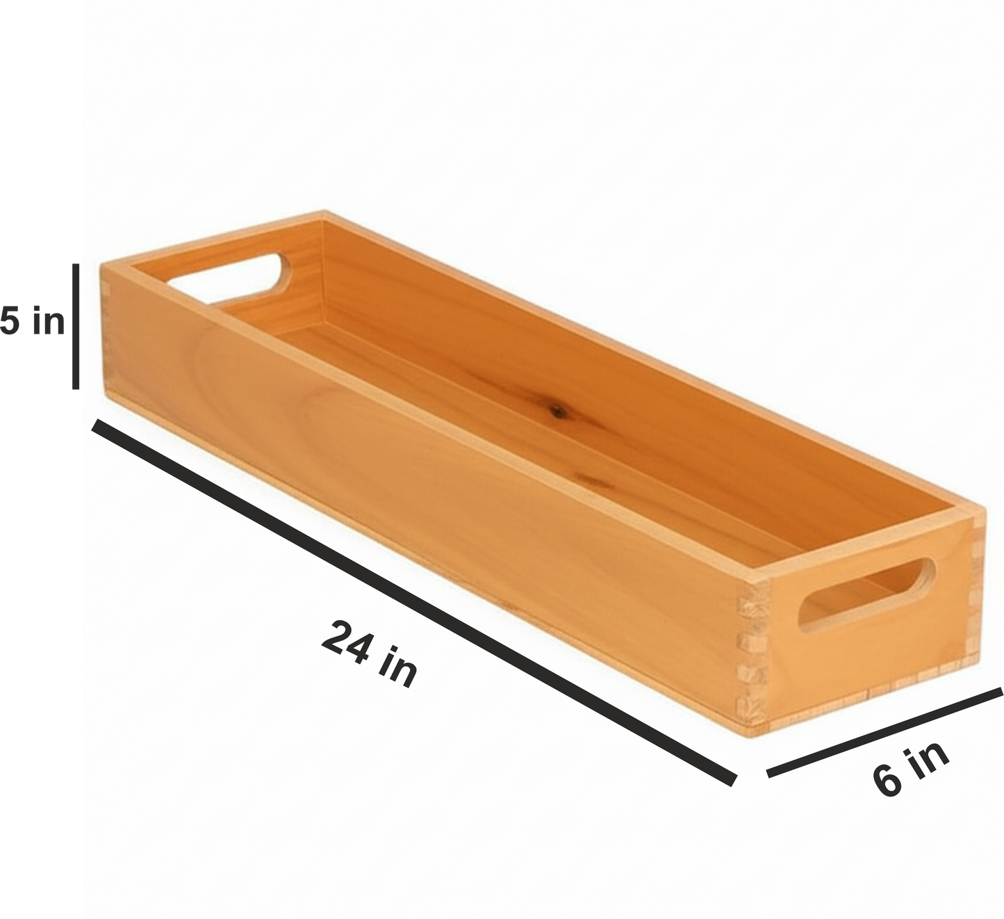 ShopTwiz Wooden Rectangle Tray