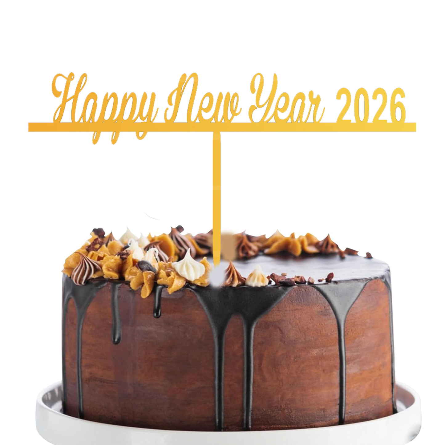 Happy new year 2026 cake topper