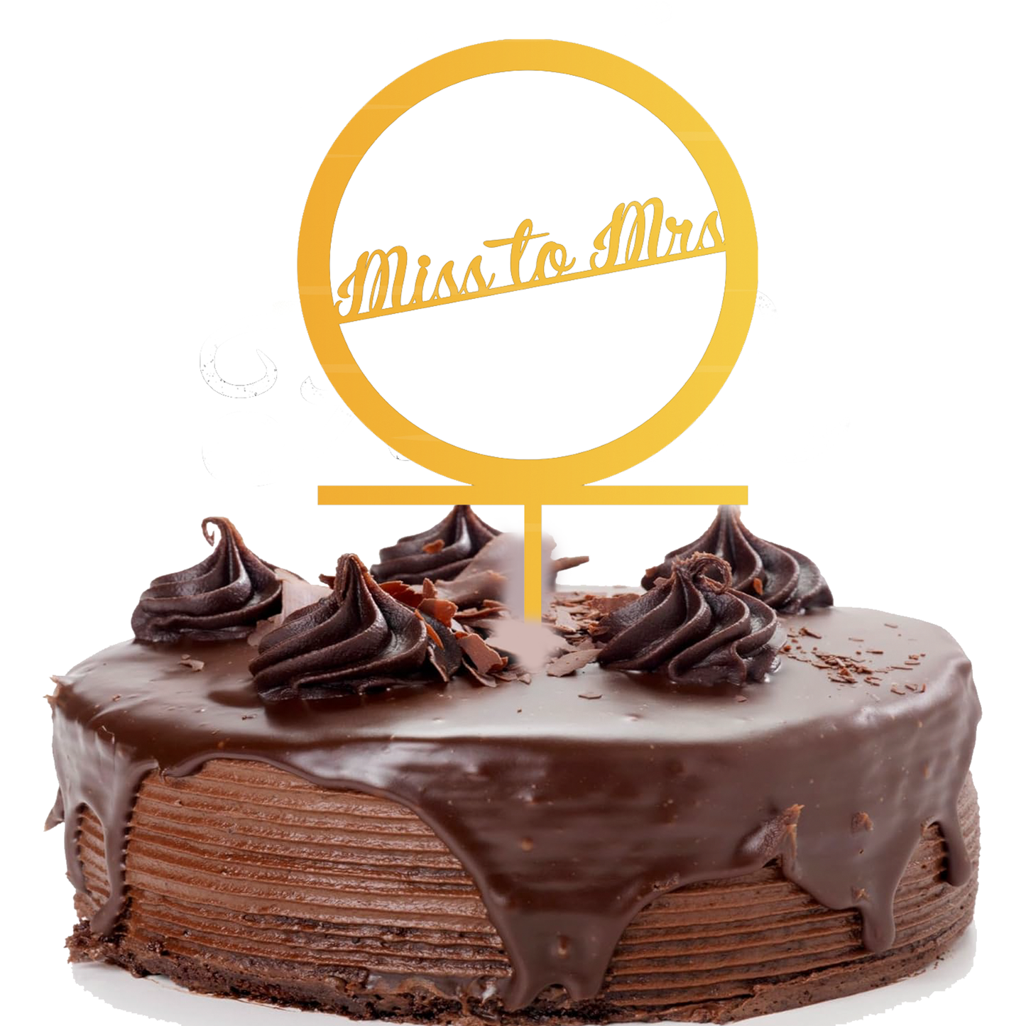 Miss to Mrs cake topper