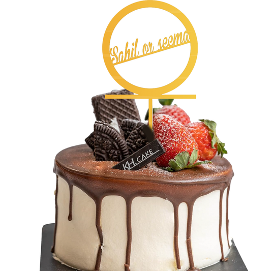 Sahil or Seema Customize cake topper