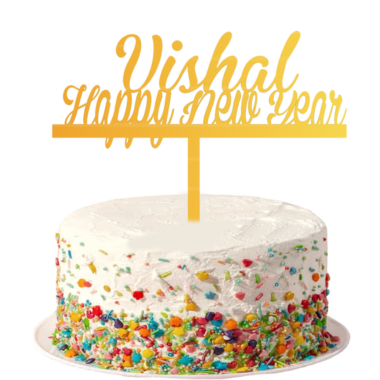 Vishal Happy New Year Cake Topper