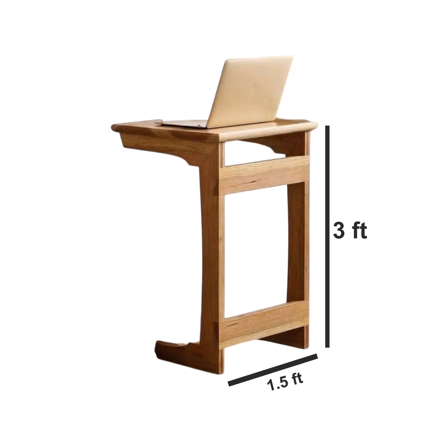 ShopTwiz Wooden Laptop Side Table for House