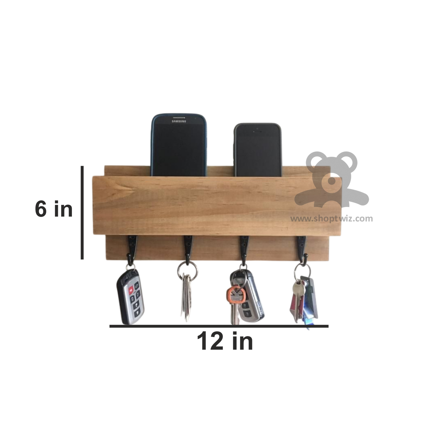 ShopTwiz Wooden Hanger with Mobile Stand for Office and House