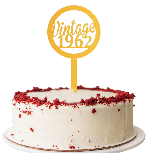 Vintage 1962 Cake Topper
