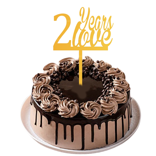 2 Year Love Cake Topper