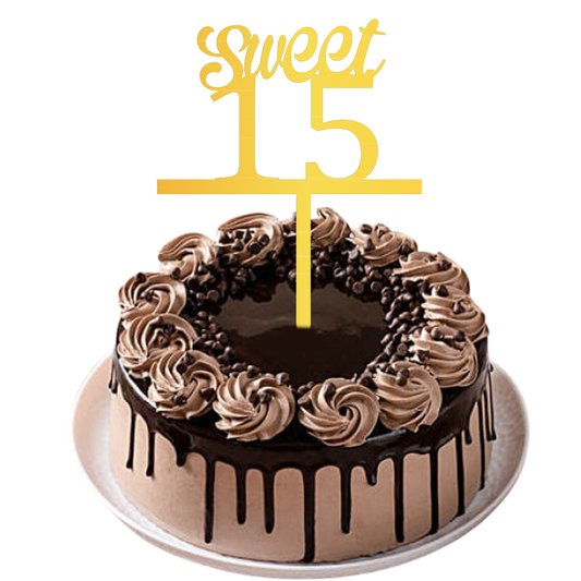 Sweet 15 Cake Topper