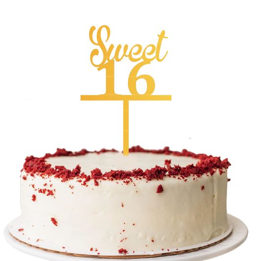 Sweet 16 Cake Topper