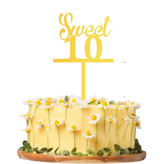 Sweet 10 Cake Topper