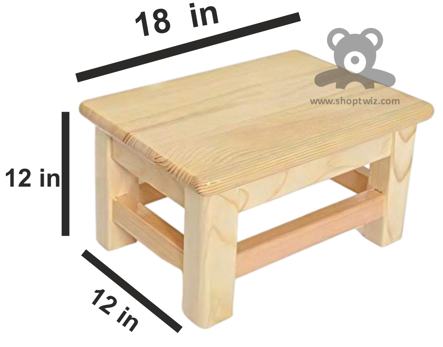 ShopTwiz Wooden Mini Tablle for Bathroom