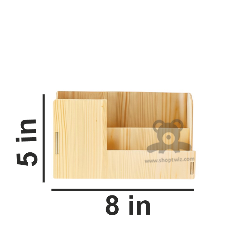 ShopTwiz Wooden Pen and Card Stand