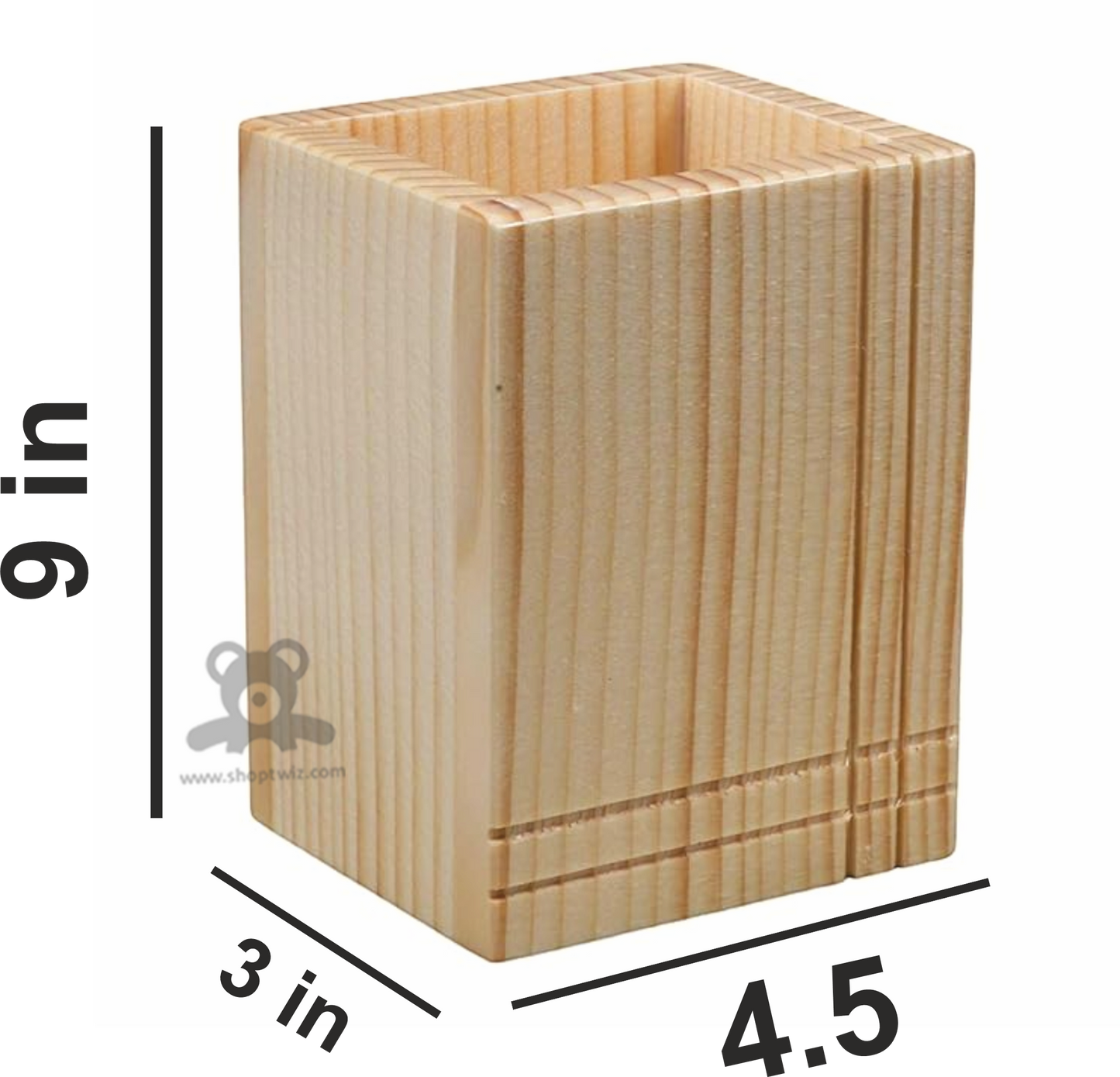 ShopTwiz Wooden Pen Stand for Study Room