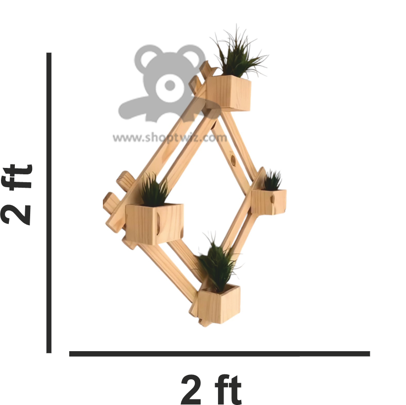 ShopTwiz Wooden Decorative Cube Design Stand