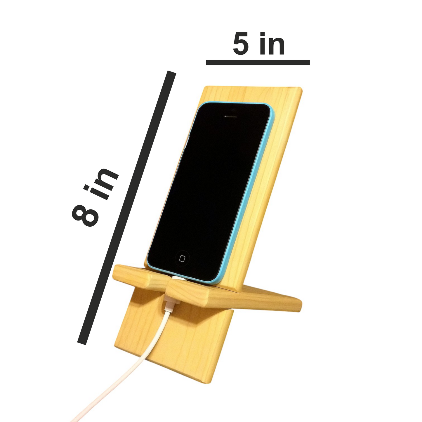 ShopTwiz Wooden Mobile Charger Stand for Office