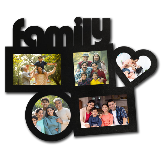 ShopTwiz Love You My Family  Collage Photo Frame with 5 photos ( Customizable )
