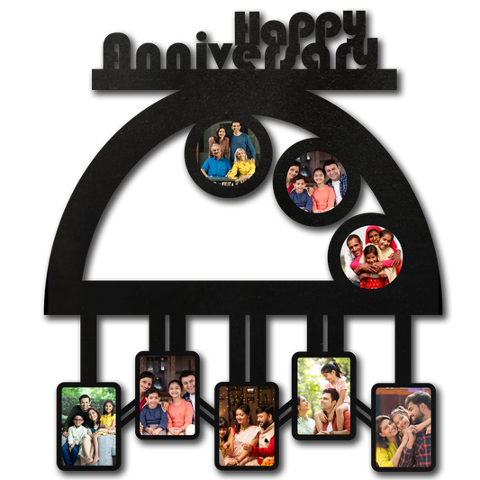 ShopTwiz Happy Anniversary Collage Photo Frame with 8 photos ( Customizable )