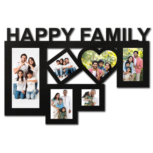 ShopTwiz Happy Family Collage Photo Frame with 6 photos ( Customizable )
