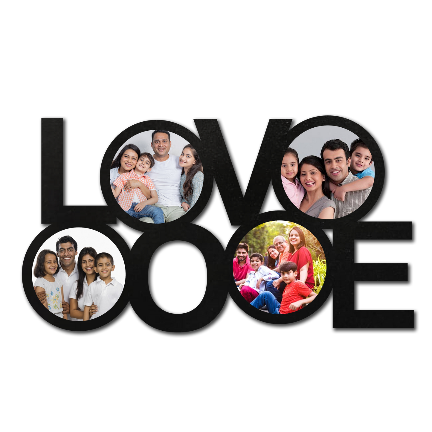 ShopTwiz Love You Dear Collage Photo Frame with 4 photos ( Customizable )