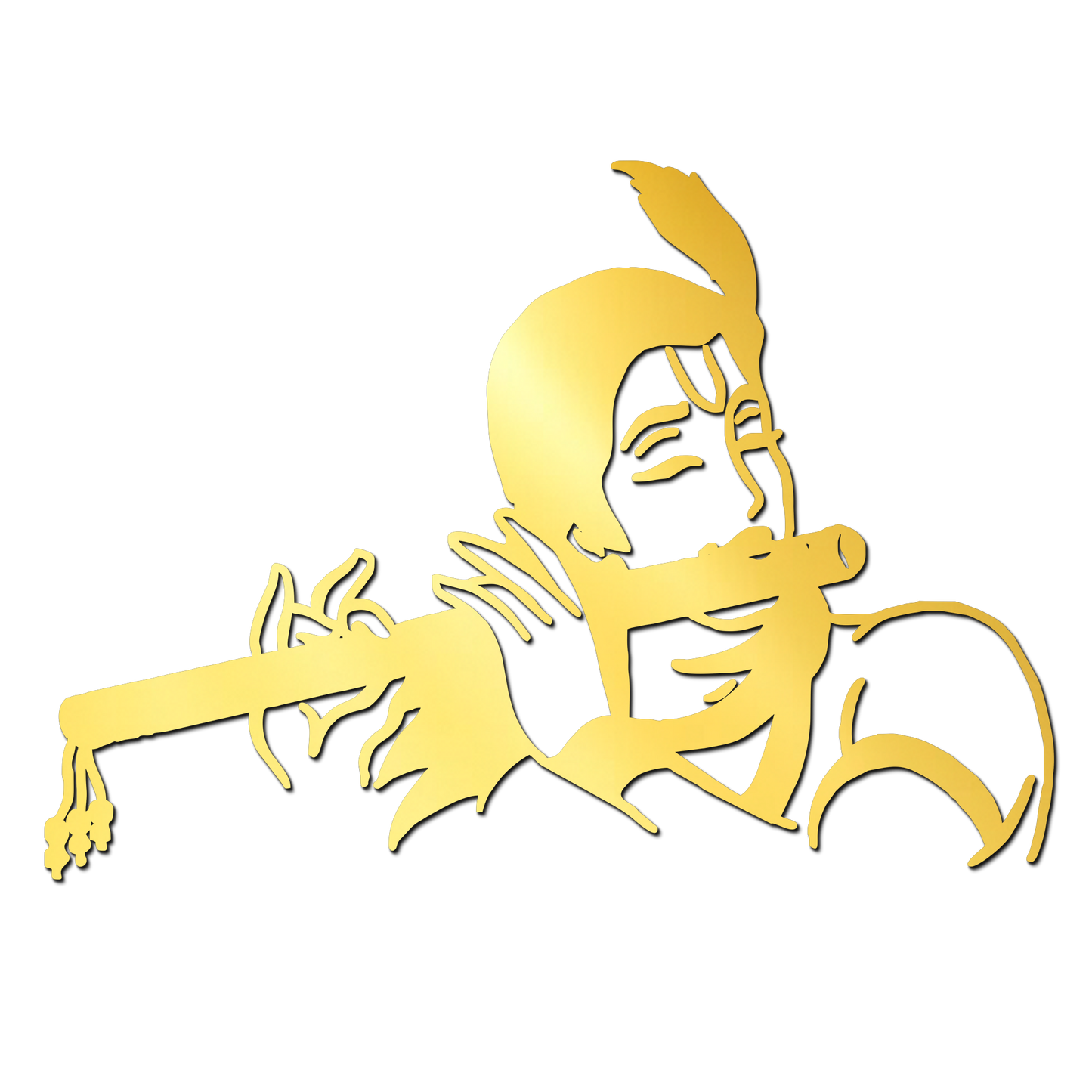 Krishna ji Golden Acrylic Cutout Design for Resin Art / Art and Craft