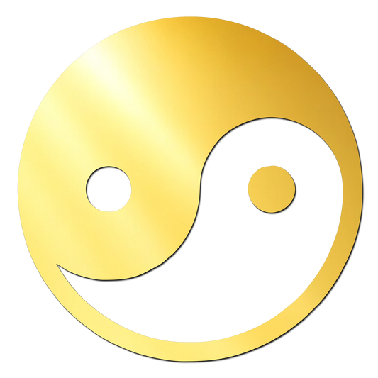 Yin Yang Golden Acrylic Cutout for Resin Art / Art and Craft