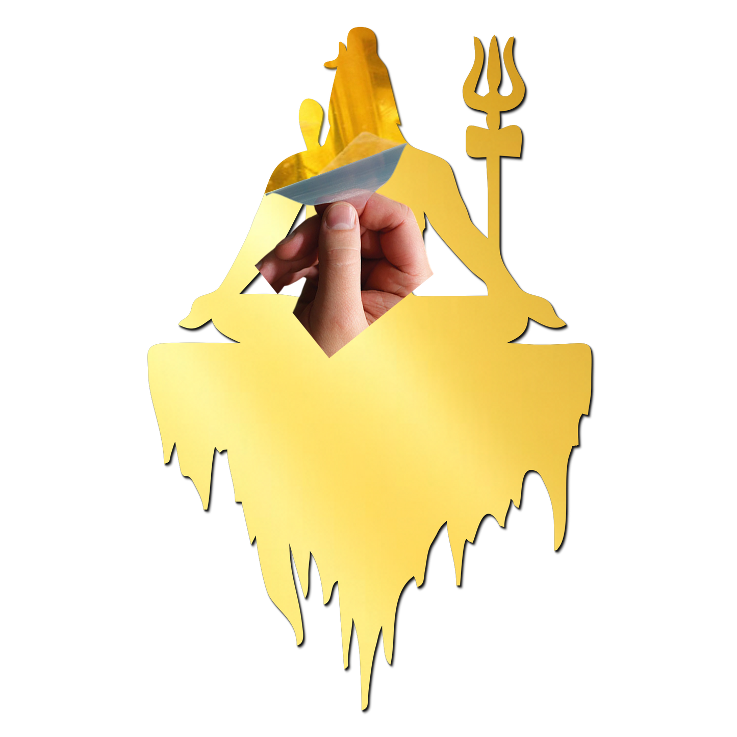 Shiv ji Golden Acrylic Cutout for Resin Art / Art and Craft