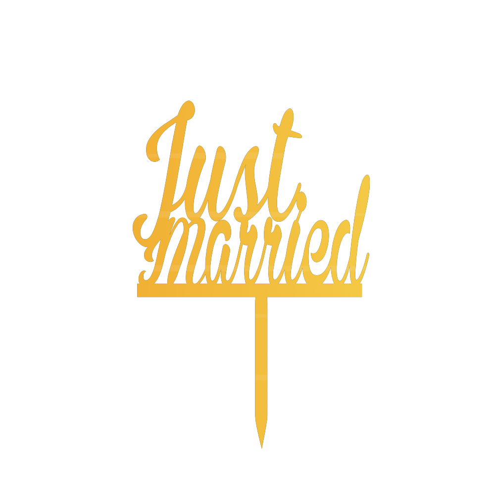 Just Married Cake Topper