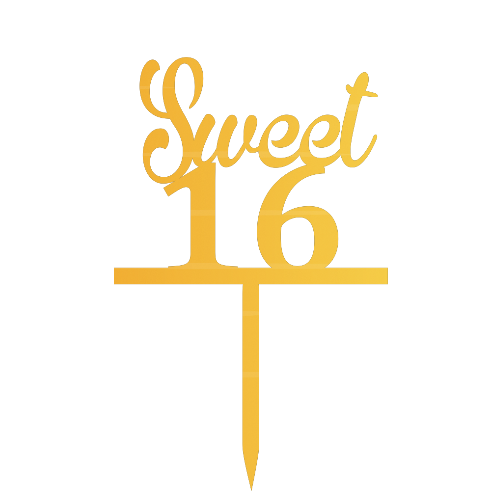 Sweet 16 Cake Topper