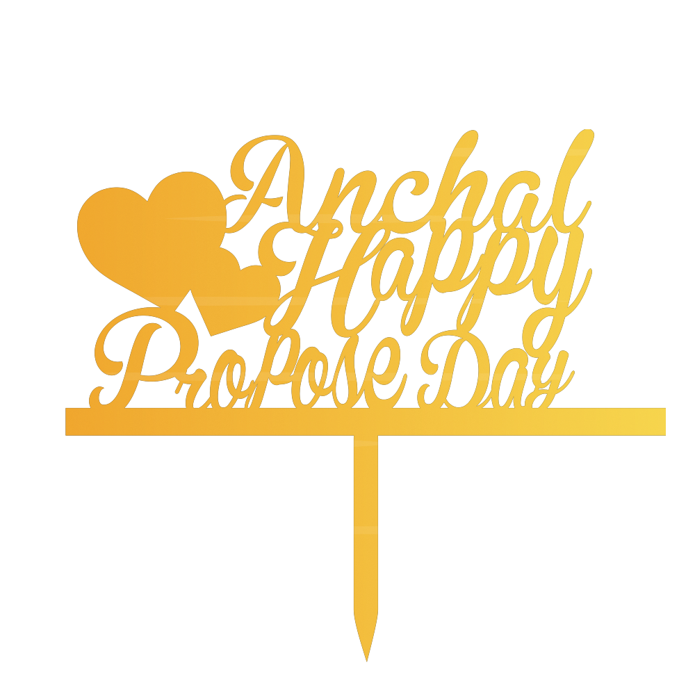 Happy Propose Day customize cake topper
