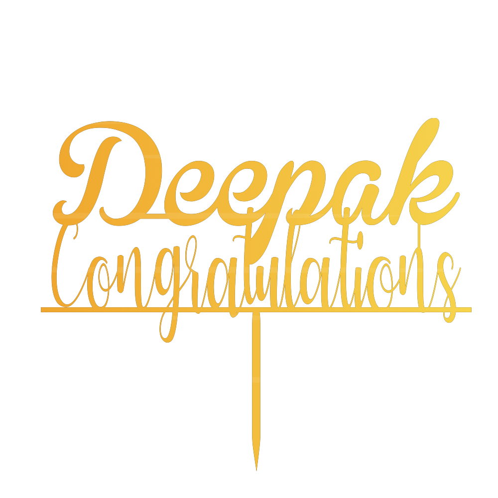 Deepak Congratulation Customize cake topper