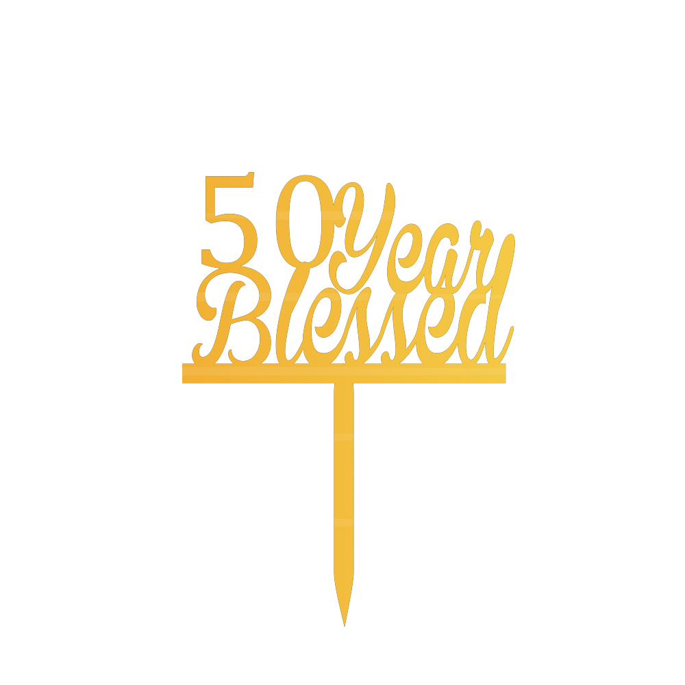 50 Year Blessed Cake Topper