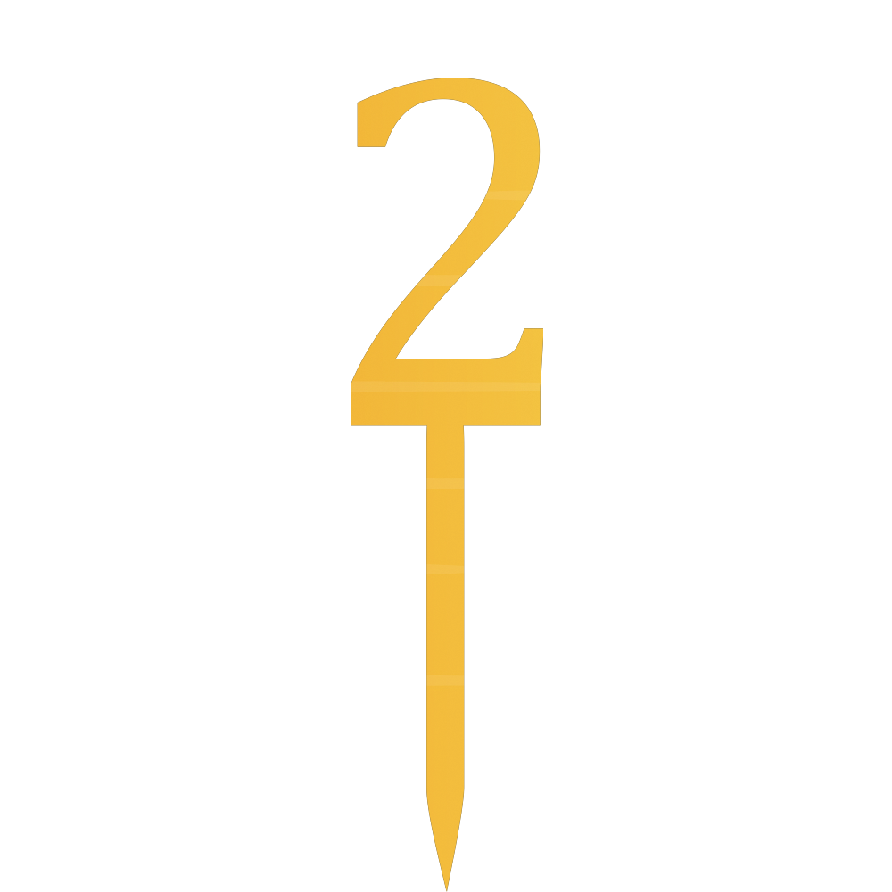 2 Number Cake Topper